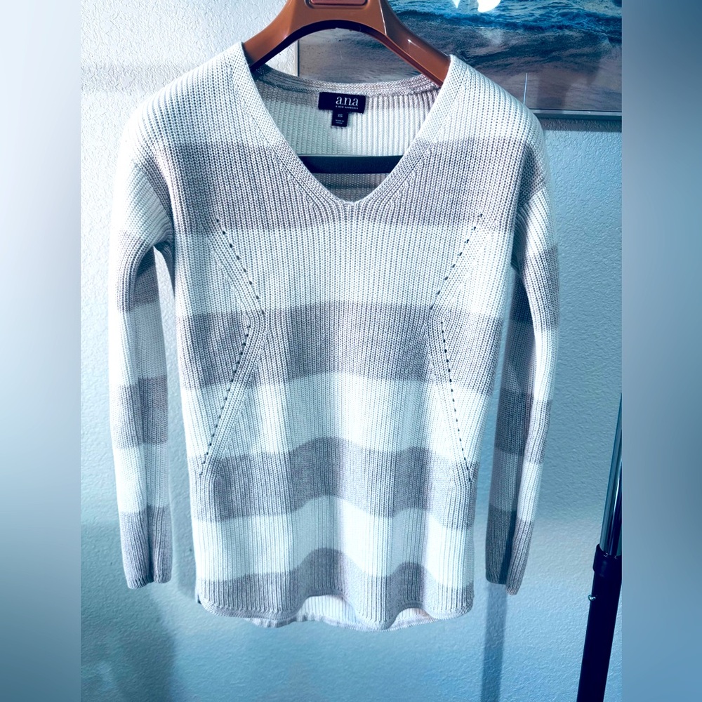 Beige with light brown sweater